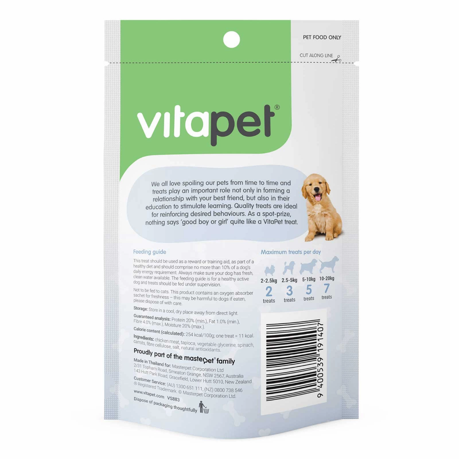 VitaPet Chicken Pocket Rewards Dog Treat
