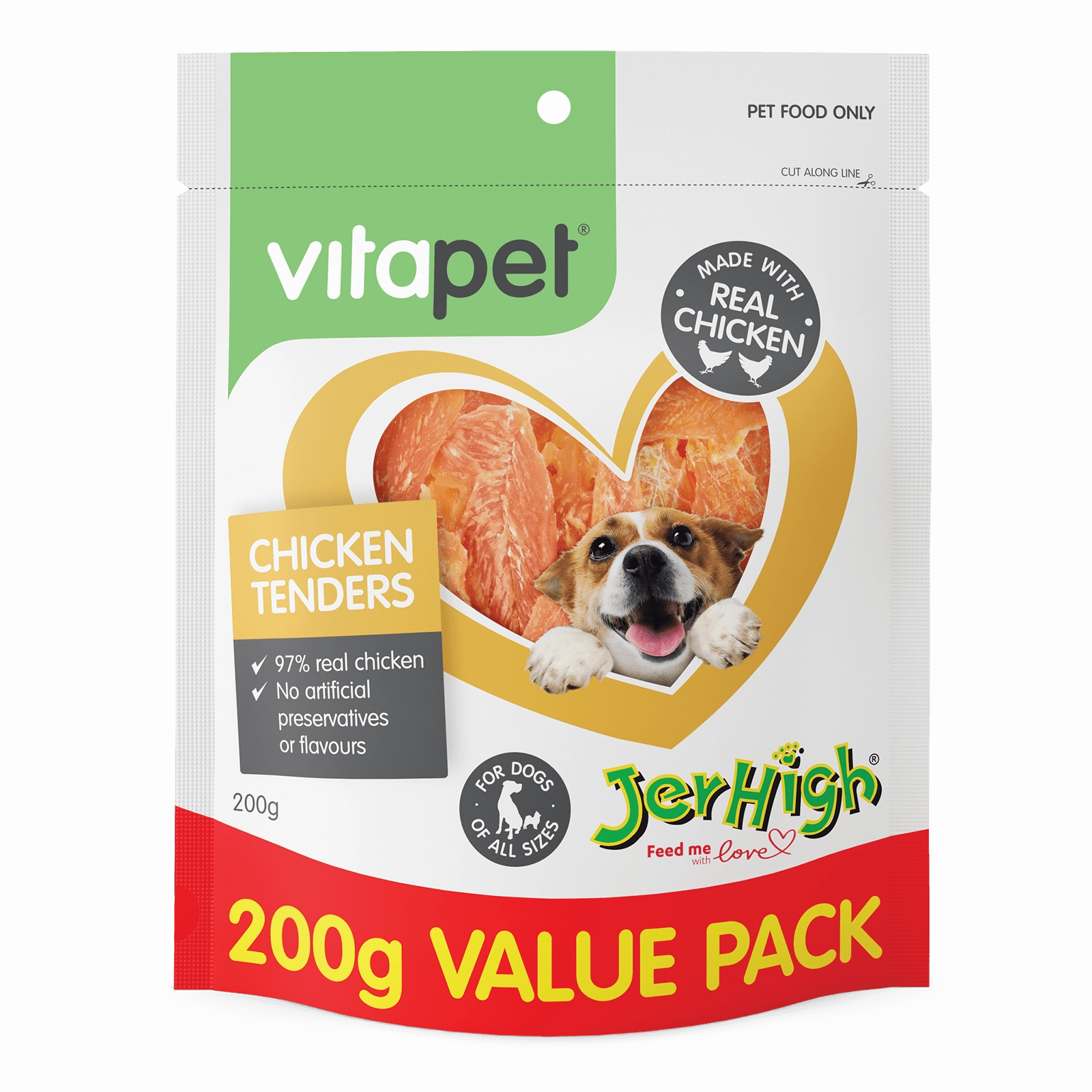 VitaPet JerHigh Chicken Tenders Dog Treat