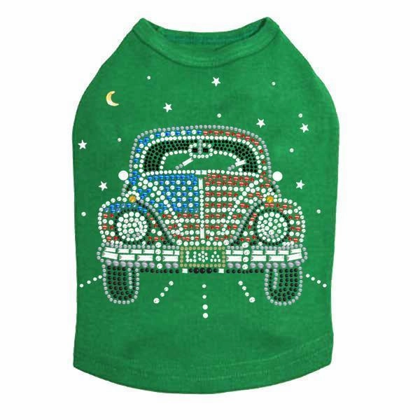 Volkswagen Red, White And Blue Rhinestone Dog Tank