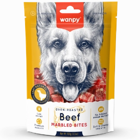 Wanpy Dog Oven-Roasted Beef Marbled Bites 100g