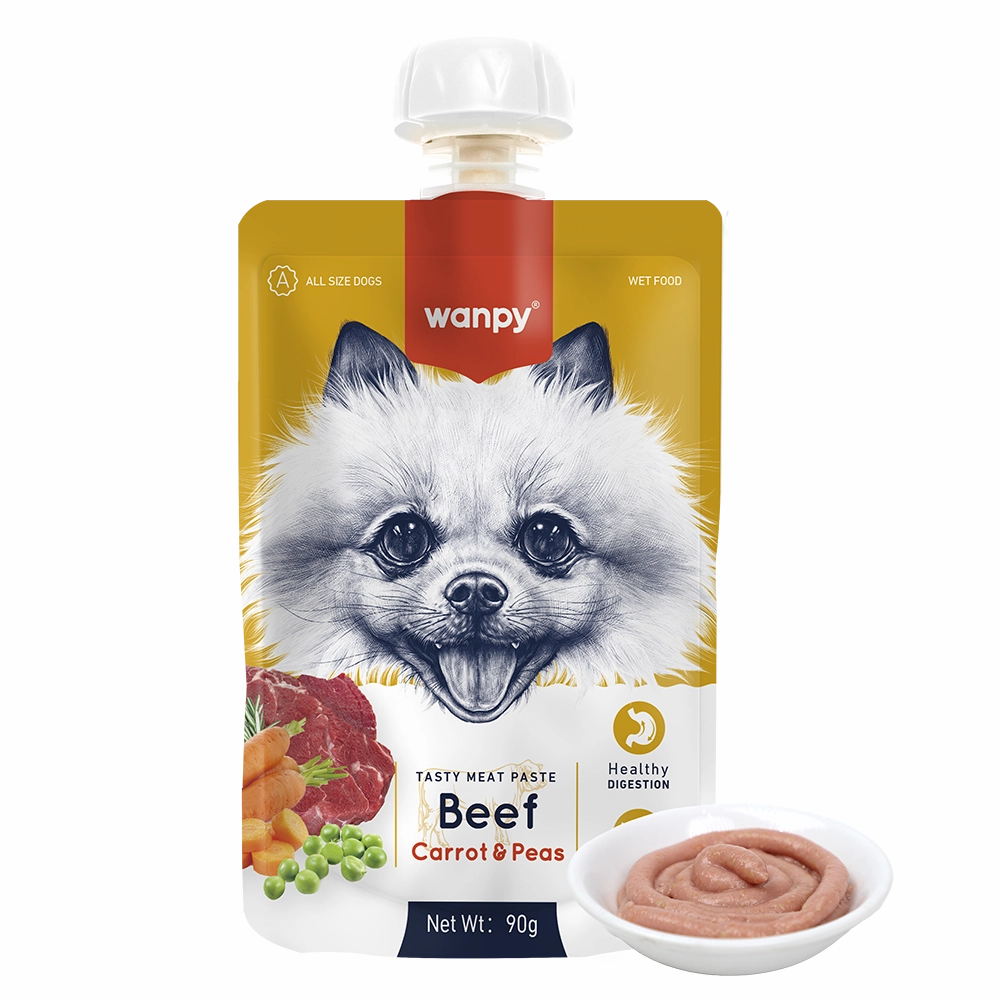 Wanpy Dog Tasty Meat Paste Beef Carrot & Peas 90g (EXPIRY 3 JULY 2025)