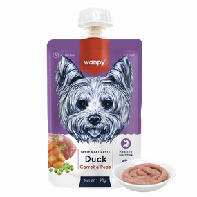 Wanpy Dog Tasty Meat Paste Duck Carrot & Peas 90g