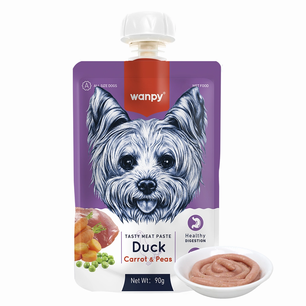 Wanpy Dog Tasty Meat Paste Duck Carrot & Peas 90g