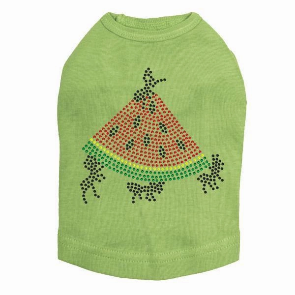 Watermelon Ants Rhinestud Dog Tank