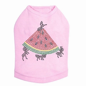 Watermelon Ants Rhinestud Dog Tank