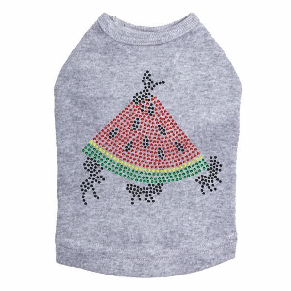 Watermelon Ants Rhinestud Dog Tank