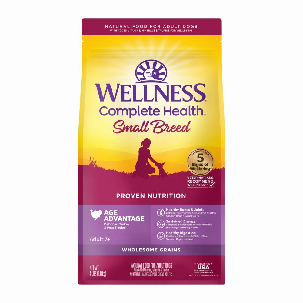 Wellness Dog Complete Health Small Breed Senior - Deboned Turkey & Peas 4lb