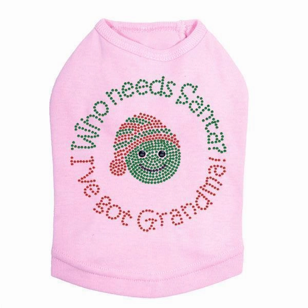 Who Needs Santa Rhinestone Dog Tank