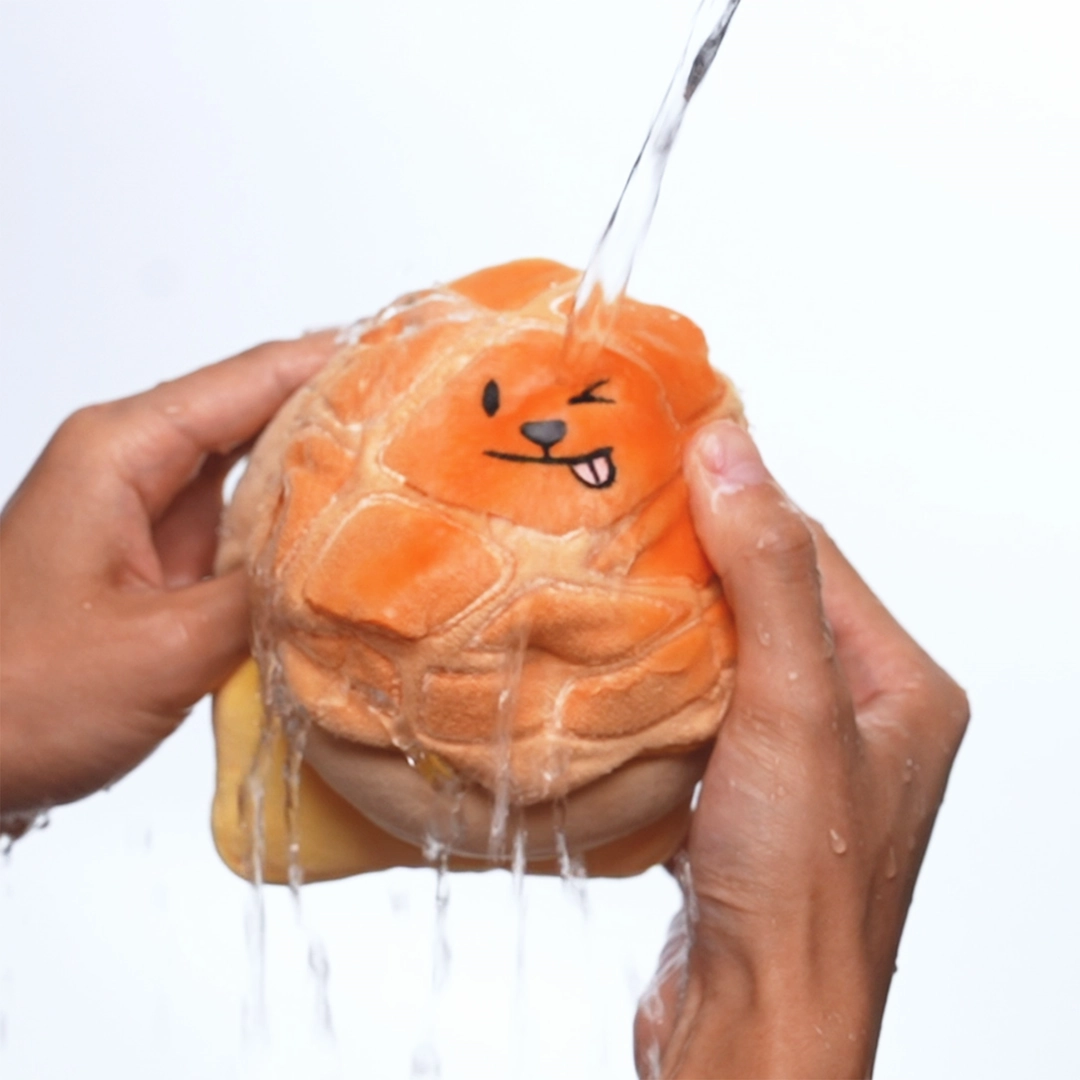 Woof Buttered Pineapple Bun, Nosework Interactive Plush Dog Toy