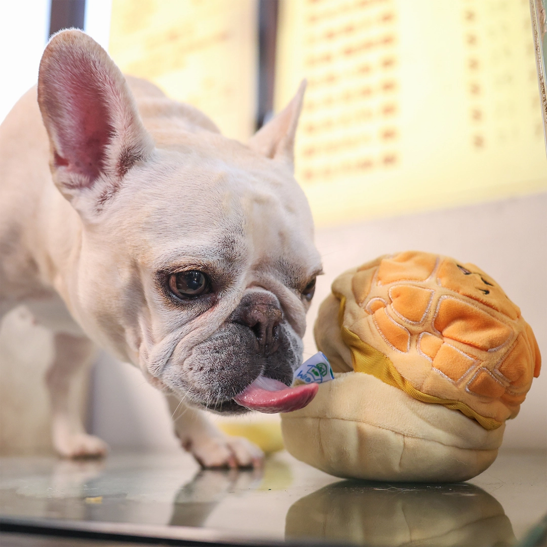 Woof Buttered Pineapple Bun, Nosework Interactive Plush Dog Toy