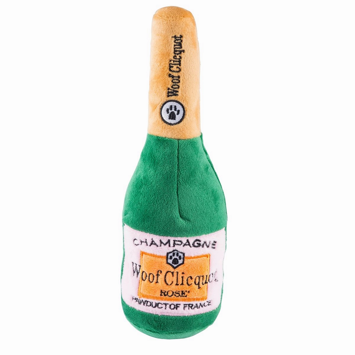 Woof Clicquot Ros Champagne Bottle Dog Toy