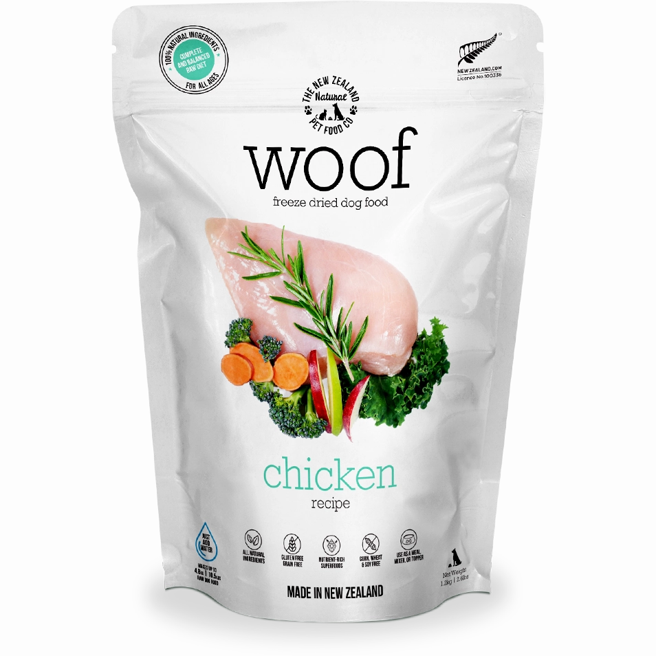 Woof Freeze-Dried Raw Chicken Dog Food 1kg
