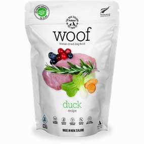 Woof Freeze Dried Raw Duck Dog Food 1kg