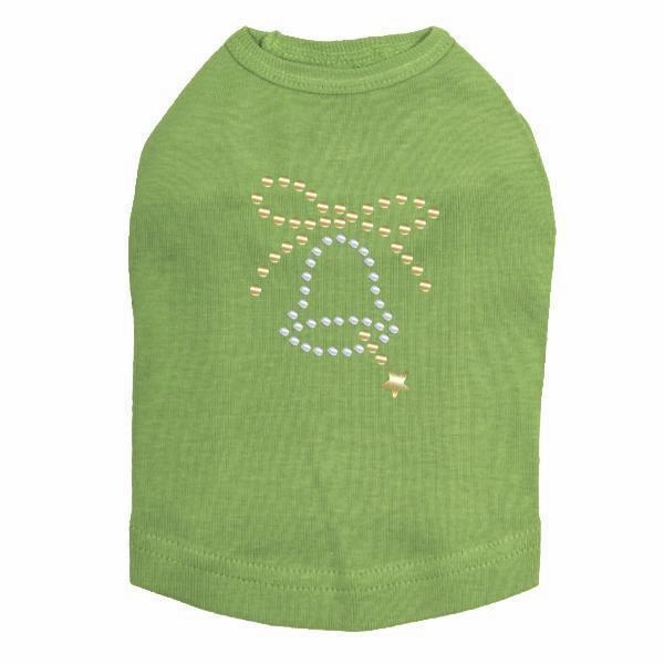 Xmas Bell Rhinestone Dog Tank