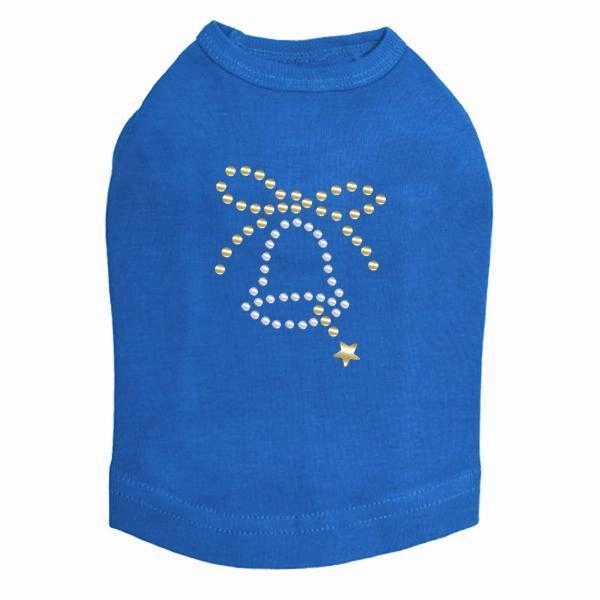 Xmas Bell Rhinestone Dog Tank