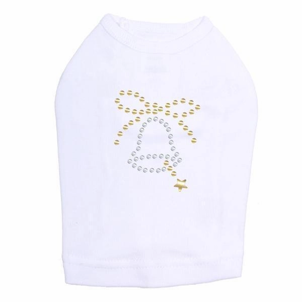 Xmas Bell Rhinestone Dog Tank
