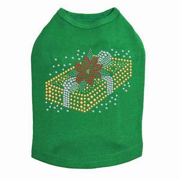 Xmas Gift Rhinestone Dog Tank