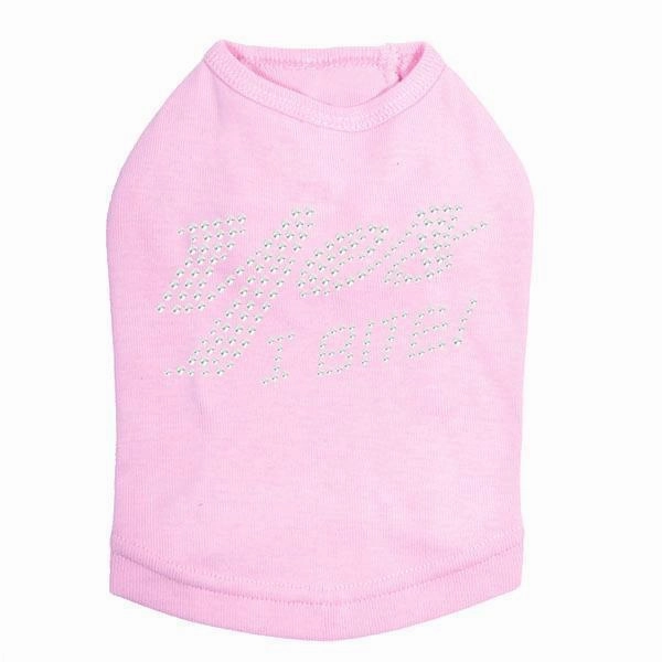 Yes I Bite Rhinestone Dog Tank