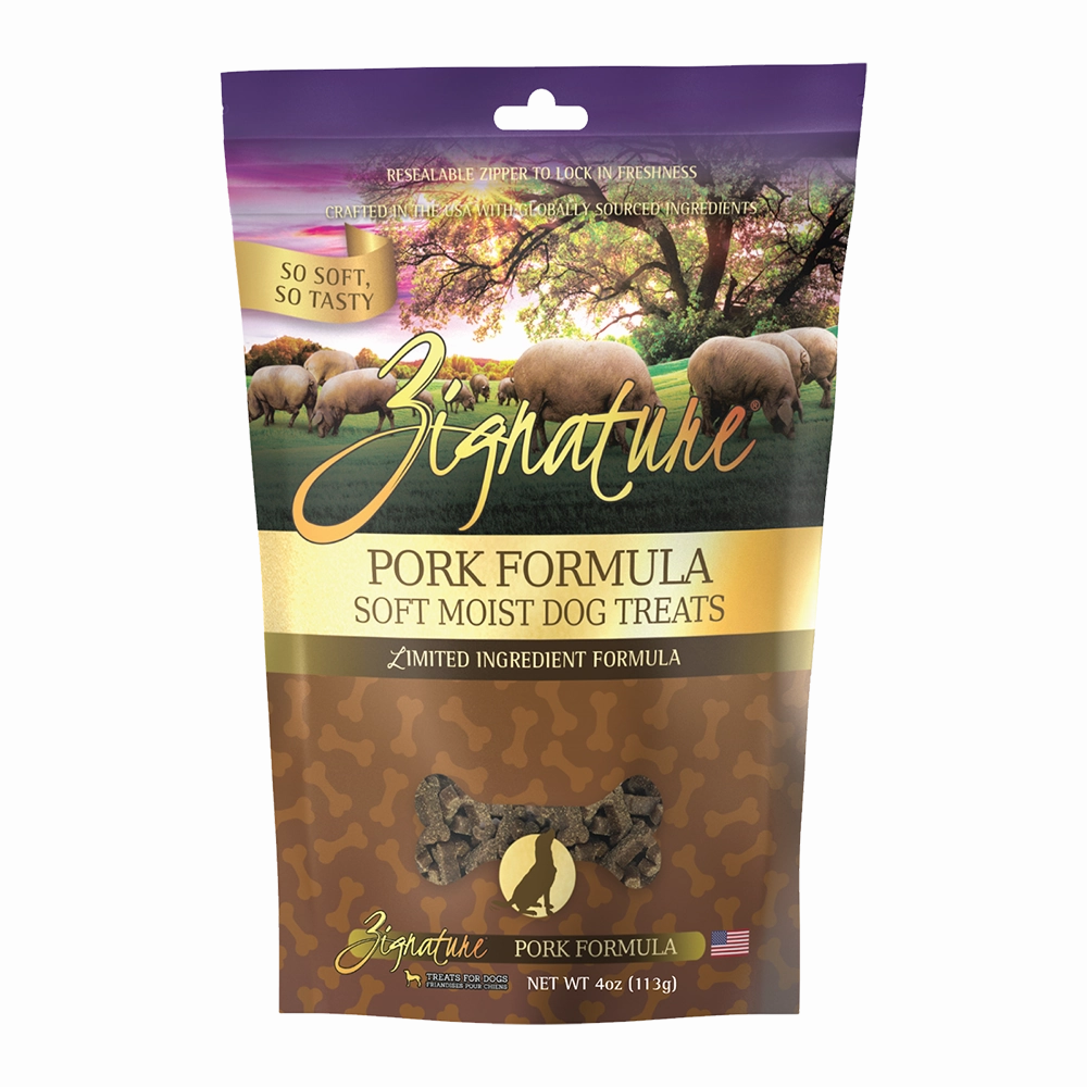 Zignature Dog Treats Soft Moist Pork Formula 113g