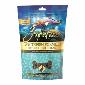 Zignature Dog Treats Soft Moist Whitefish Formula 113g