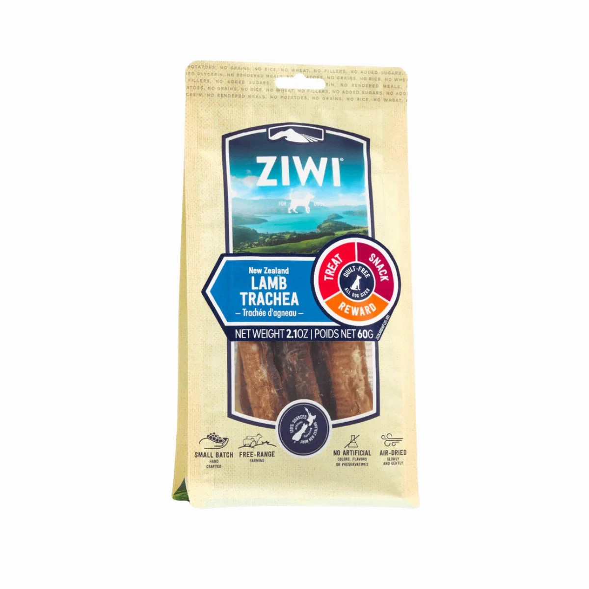 ZiwiPeak Oral Healthcare Chews - Lamb Trachea 60g